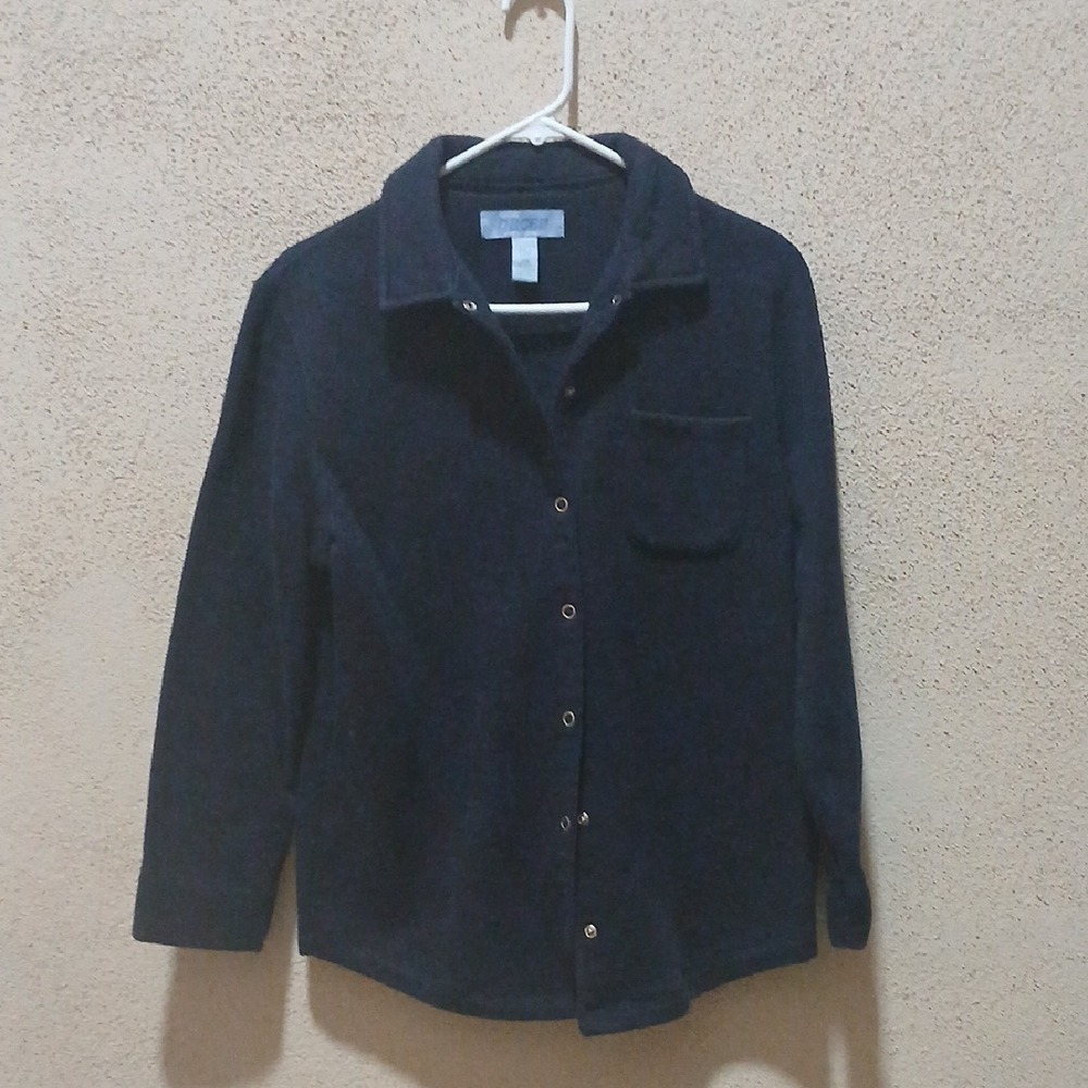 "Make Offer" Pacer Navy Button-Up Jacket